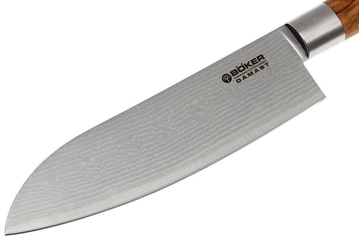 Böker Damast Olive 17,2 Cm Santoku, 130437DAM 4 Böker Damast Olive 17,2 Cm Santoku, 130437DAM – Bild 2