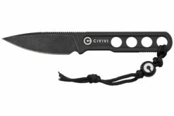 Civivi Circulus C22012-1, Black Stonewashed 10Cr15CoMoV Neck Knife, Ostap Hel Design