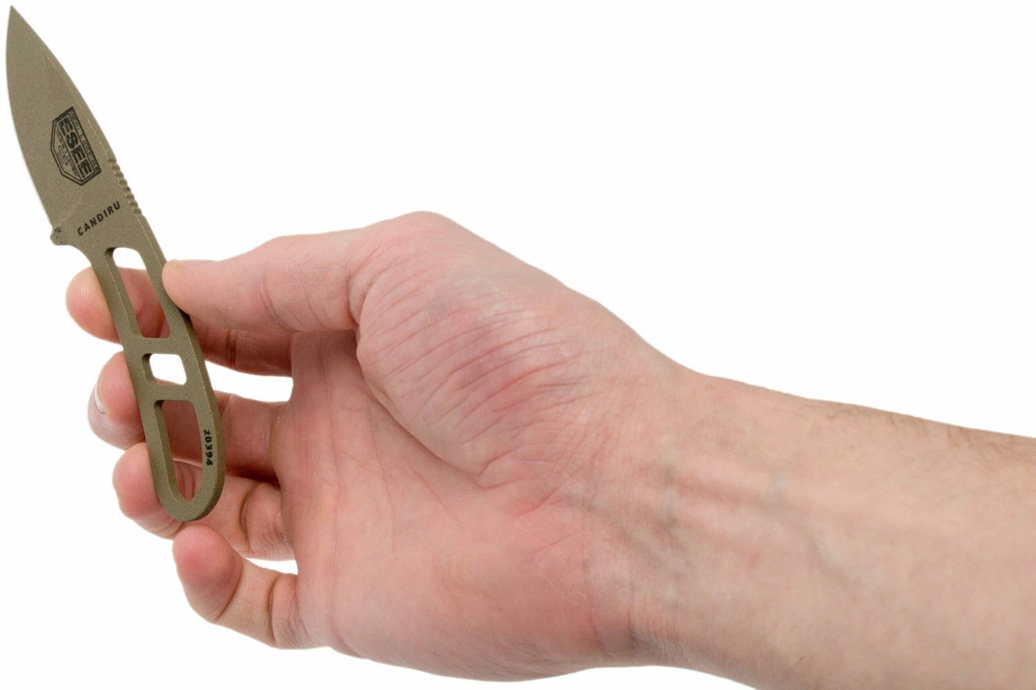 ESEE Candiru Dark Earth CAN-DE Halsmesser Mit Schwarzer Scheide + Gürtelclip 7 ESEE Candiru Dark Earth CAN-DE Halsmesser Mit Schwarzer Scheide + Gürtelclip – Bild 5