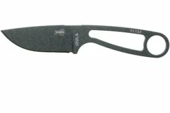ESEE Izula Tactical Gunsmoke IZULA-TG-B Halsmesser Mit Schwarzer Scheide, Griffteilen Und Gürtelclip