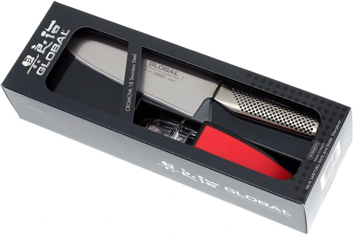 Global G46220BR Messerset, Santoku Und Wasserschleifer 3 Global G46220BR Messerset, Santoku Und Wasserschleifer