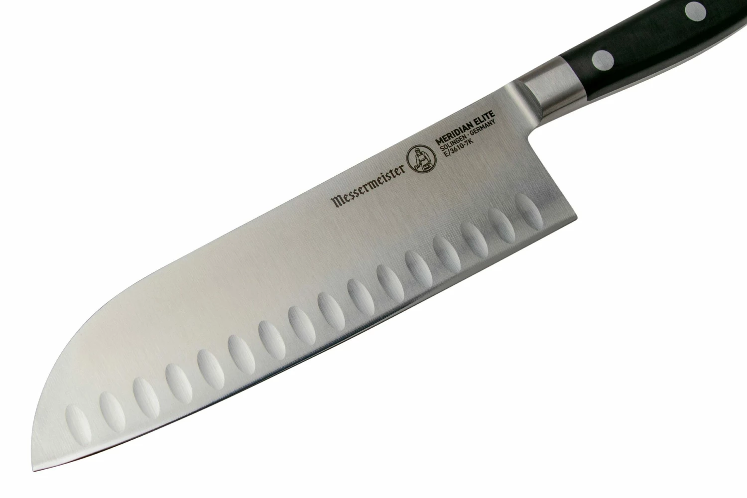Messermeister Meridian Elite E-3610-7K Santoku Mit Kullen, 18 Cm 5 Messermeister Meridian Elite E-3610-7K Santoku Mit Kullen, 18 Cm – Bild 3