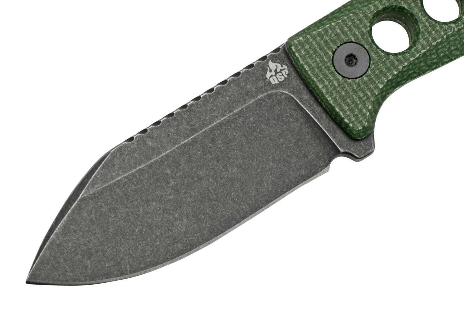 QSP Knife Canary QS141-C2 Blackwashed, Black Green G10, Halsmesser 5 QSP Knife Canary QS141-C2 Blackwashed, Black Green G10, Halsmesser – Bild 3