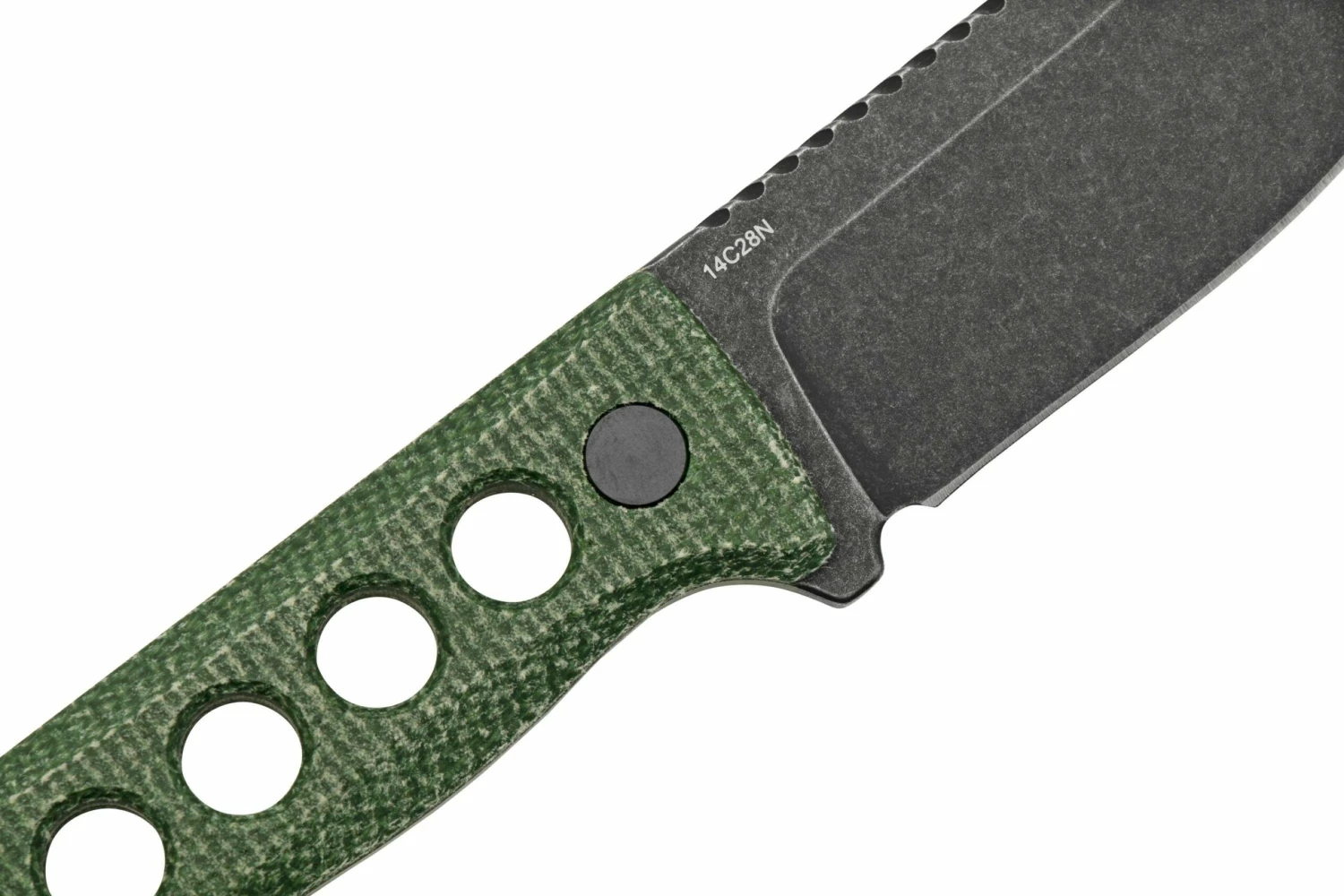 QSP Knife Canary QS141-C2 Blackwashed, Black Green G10, Halsmesser 7 QSP Knife Canary QS141-C2 Blackwashed, Black Green G10, Halsmesser – Bild 5
