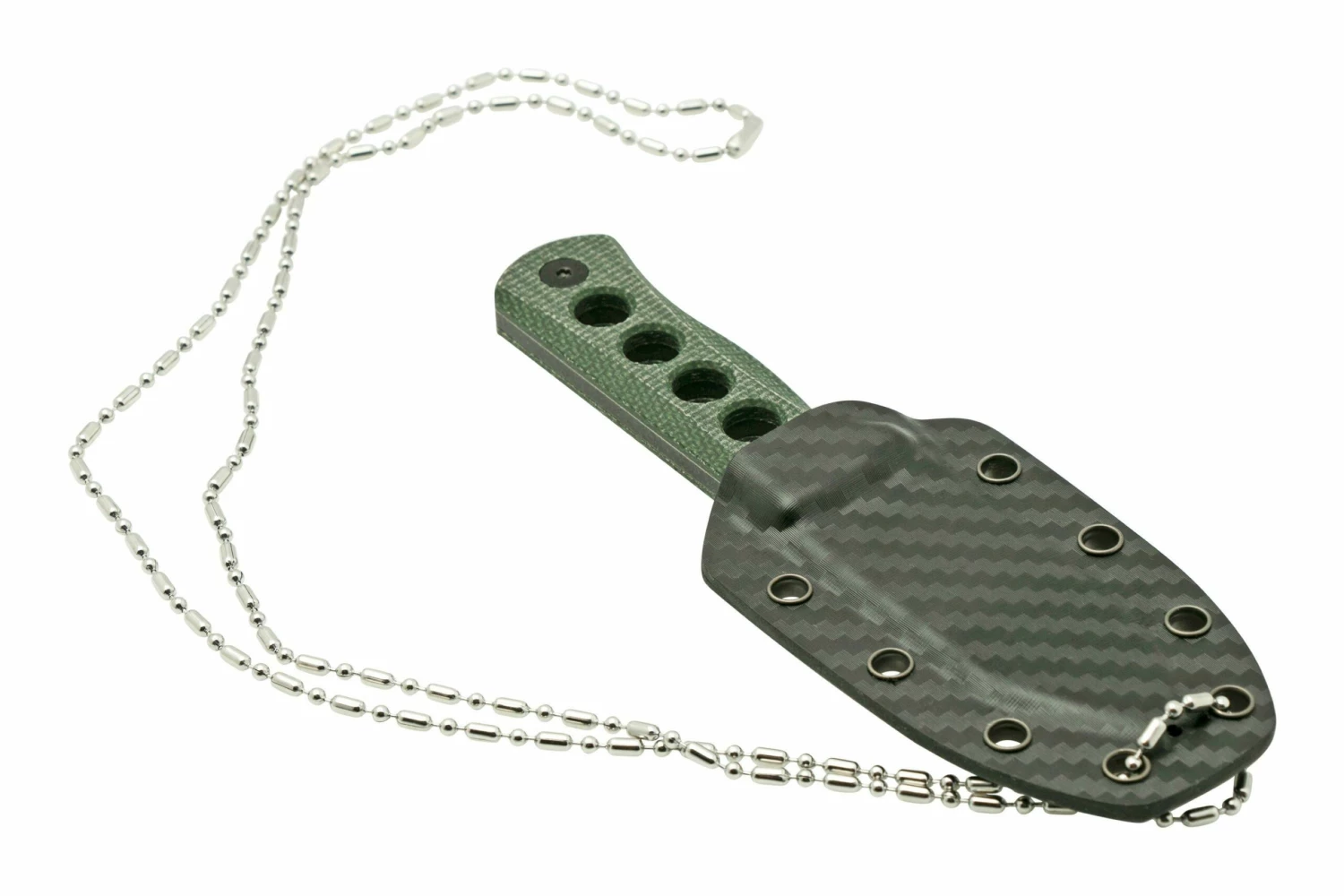 QSP Knife Canary QS141-C2 Blackwashed, Black Green G10, Halsmesser 8 QSP Knife Canary QS141-C2 Blackwashed, Black Green G10, Halsmesser – Bild 6