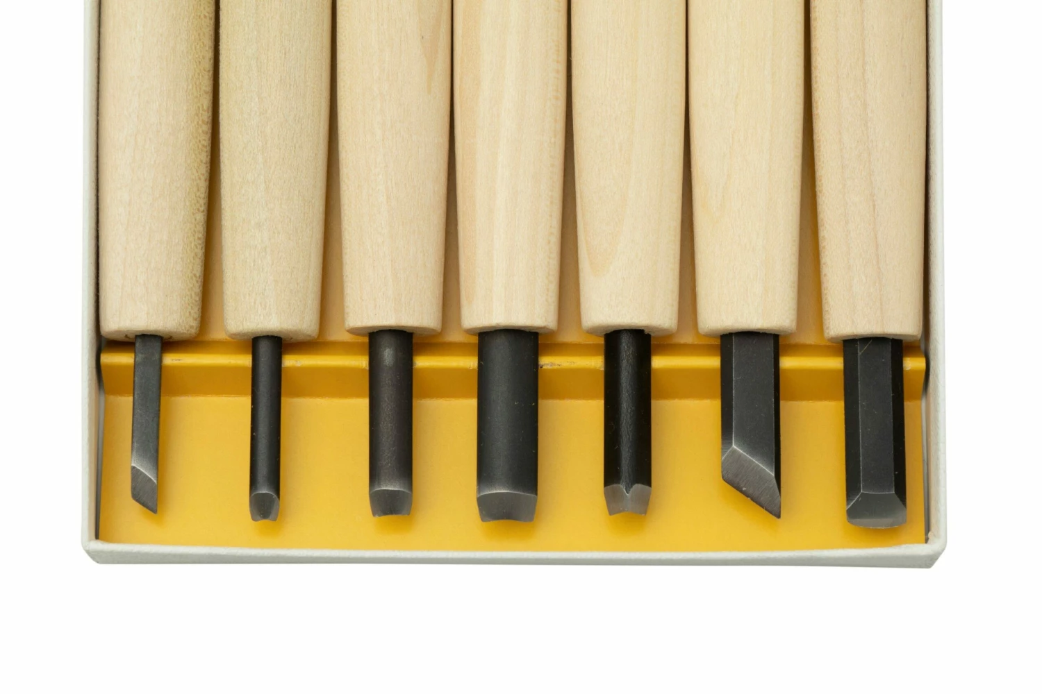 Yoshiharu Y-7 Mitomoto Japanisches Holzschnitzmesser, 7er Set 5 Yoshiharu Y-7 Mitomoto Japanisches Holzschnitzmesser, 7er Set – Bild 3